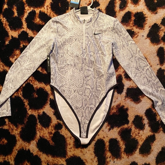 Snake print nike bodysuit Clearance